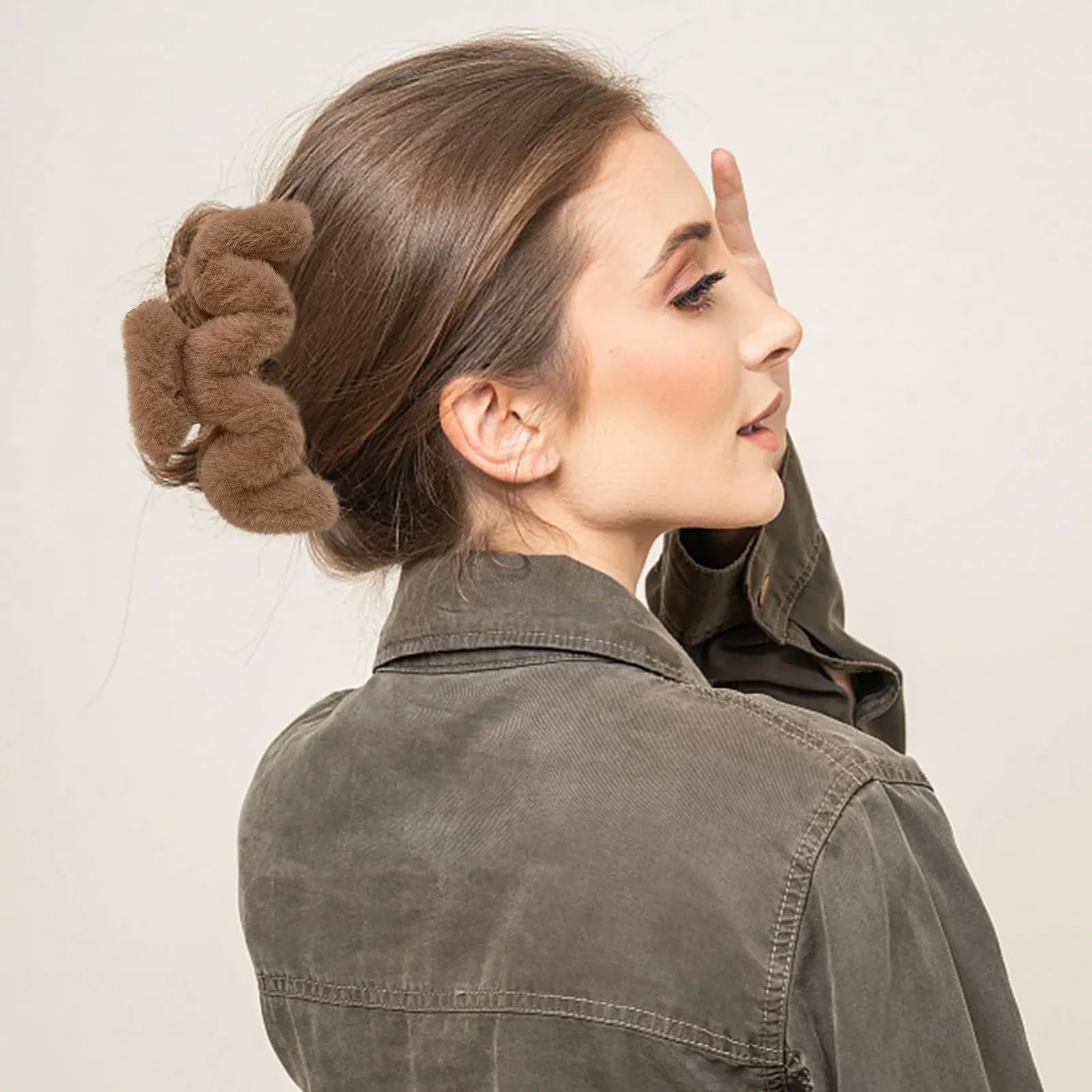 Заколка для волос Пушистая волнистая, фото №3