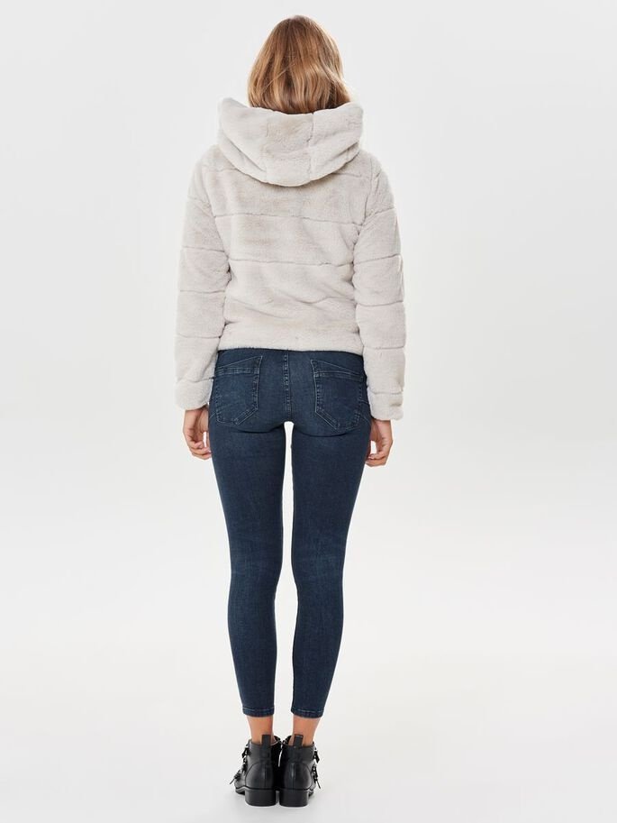 Куртка ONLY ONLCHRIS FUR HOODED JACKET CC OTW 15156560 Серый XS, фото №2
