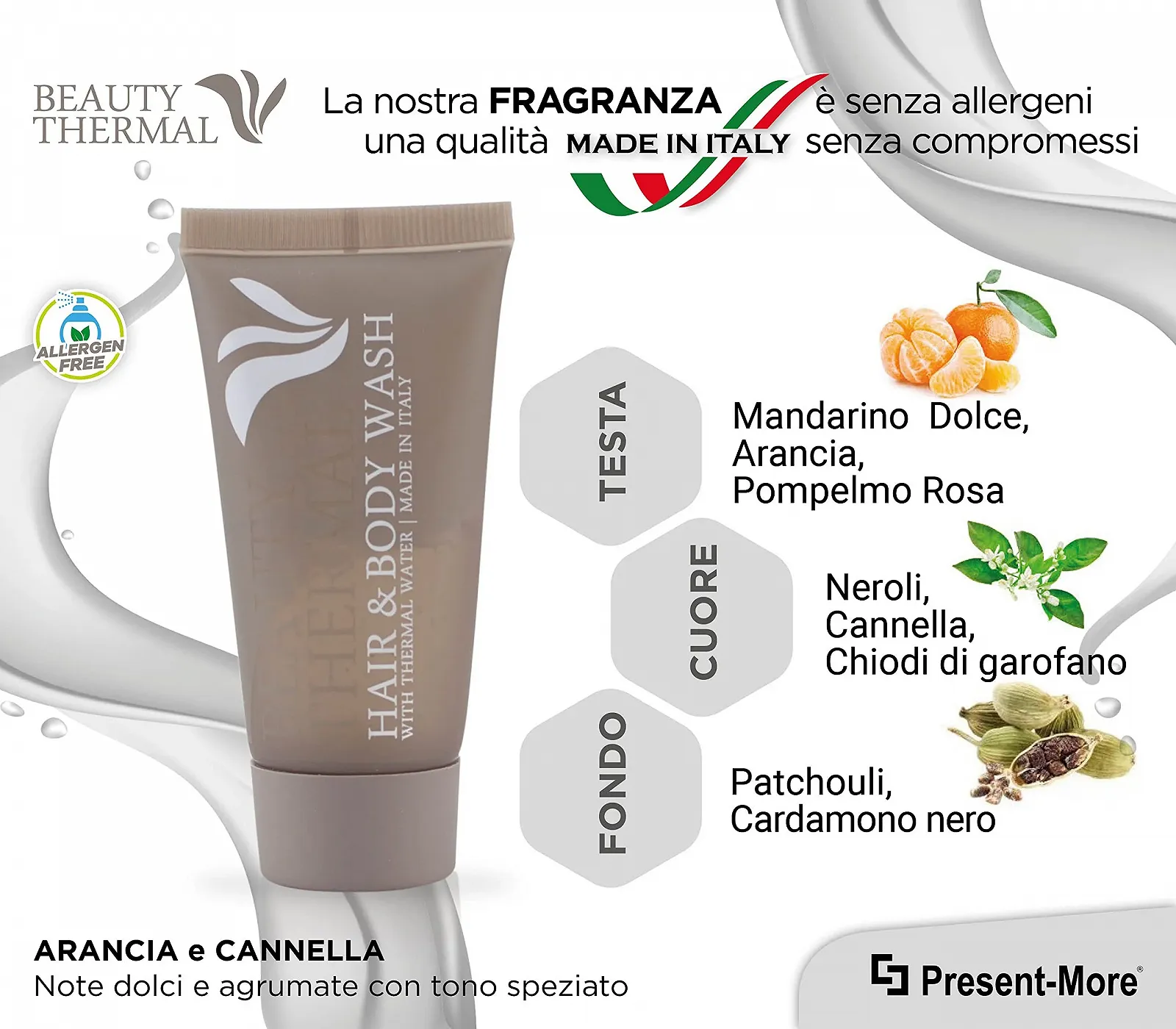 Лосьйон для тіла Present-More Beauty Thermal 30 мл Апельсин та Кориця, фото №3 Лосьйон для тіла Present-More Beauty Thermal 30 мл Апельсин та Кориця, фото №3