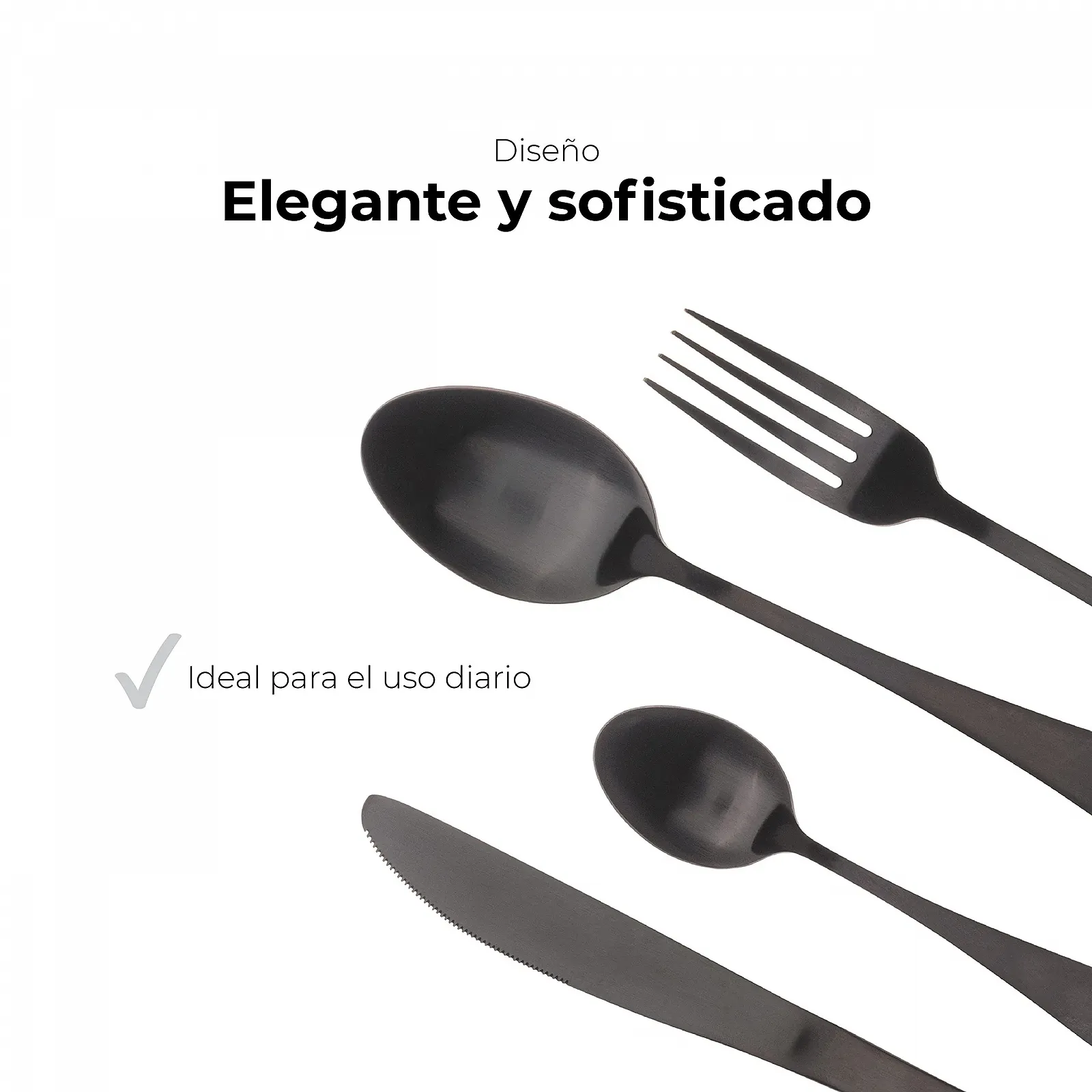 Набір столових приборів BERGNER Munich 24 предмети Нержавіюча сталь 18/10 Чорний матовий, фото №4 Набір столових приборів BERGNER Munich 24 предмети Нержавіюча сталь 18/10 Чорний матовий, фото №4