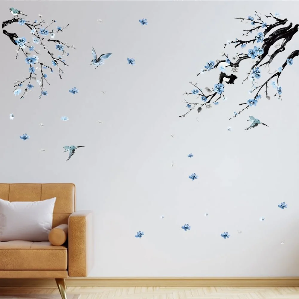 Наклейка на стіну milaosk Flowers Синій, фото №4
