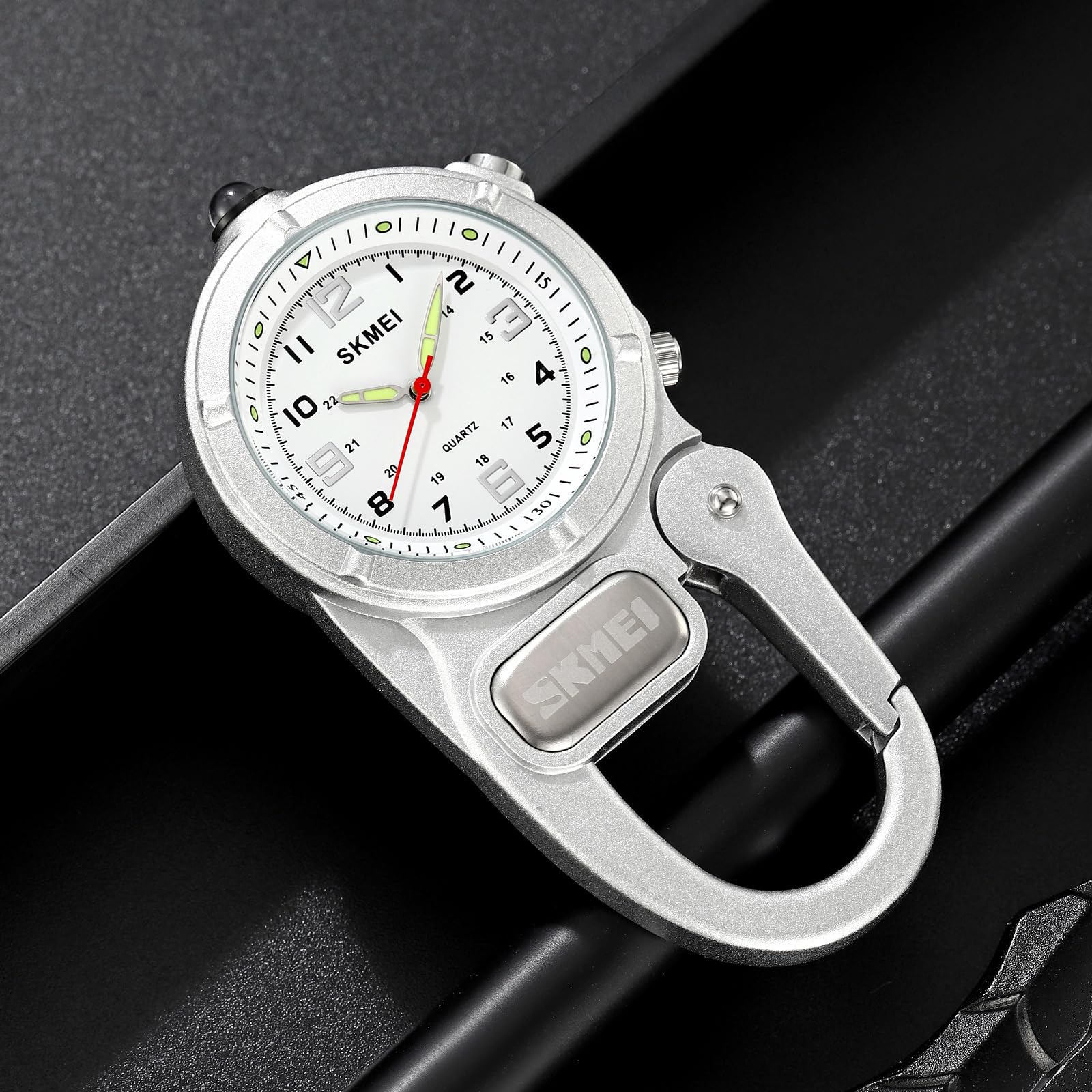 Кишеньковий годинник findtime з карабіном для альпінізму медсестер Монітор серцебиття аналоговий кварцовий годинник зі світлодіодним ліхтариком, фото №4