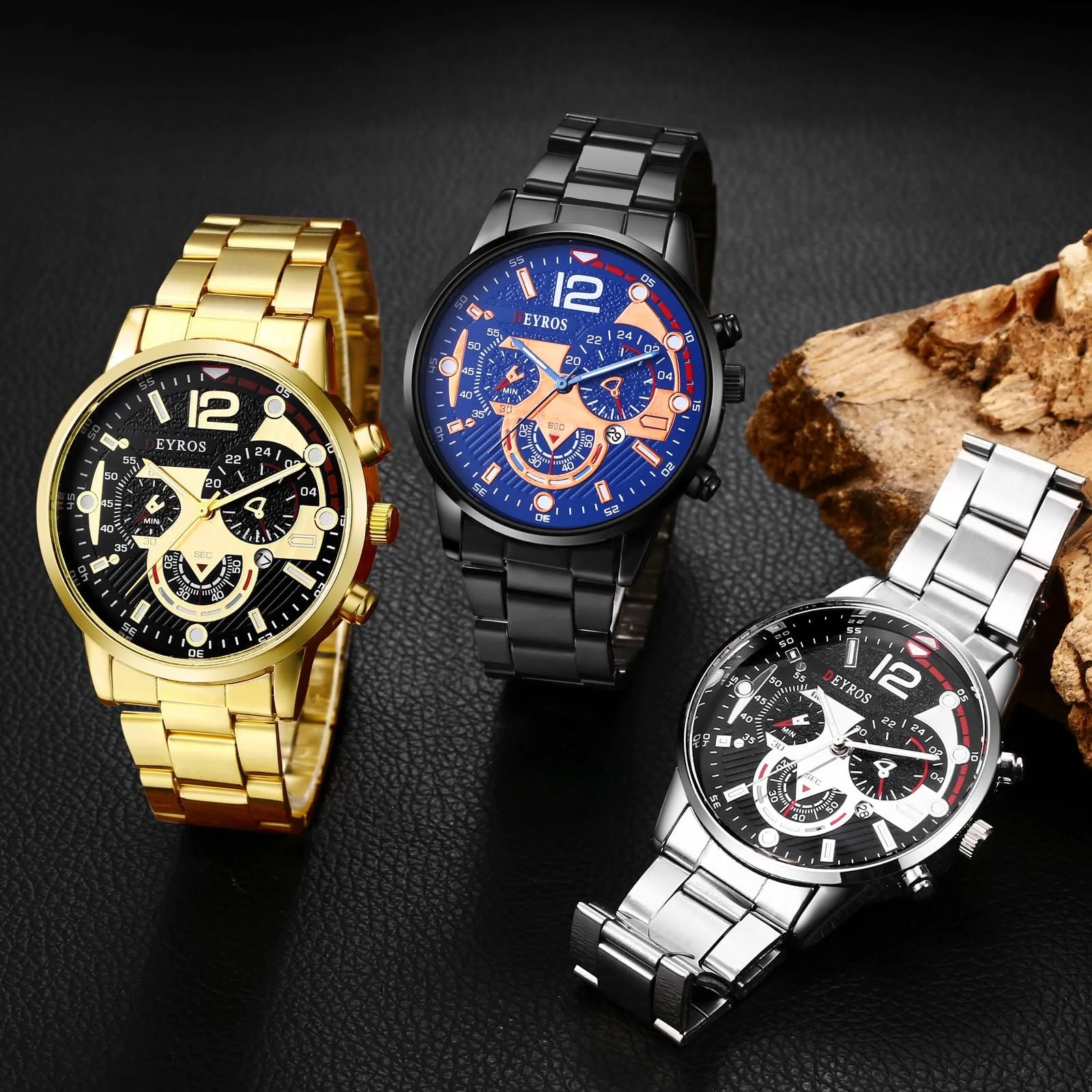 Чоловічий годинник Silverora Люмінесцентний: Три вічка, великий циферблат, аналоговий кварцовий, фото №7 Чоловічий годинник Silverora Люмінесцентний: Три вічка, великий циферблат, аналоговий кварцовий, фото №7