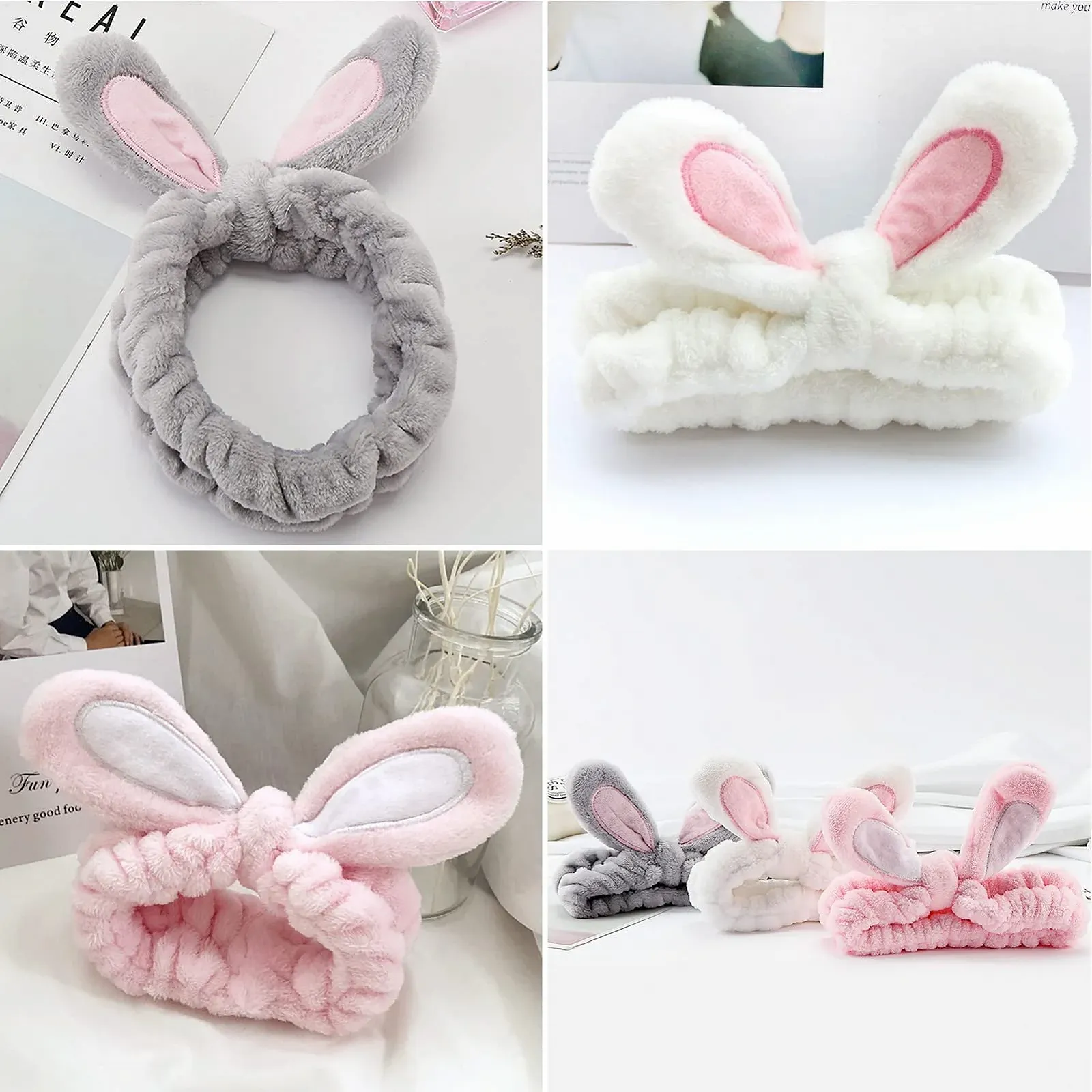 Набір з 3 пов'язок для волосся Кораловий фліс, фото №5 Набір з 3 пов'язок для волосся Кораловий фліс, фото №5