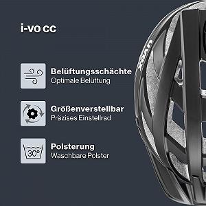 Шлем Uvex i-vo cc - Легкий универсальный шлем для женщин и мужчин - индивидуальная регулировка размера - расширяется с помощью LED-света synthetic.ua - Фото 1