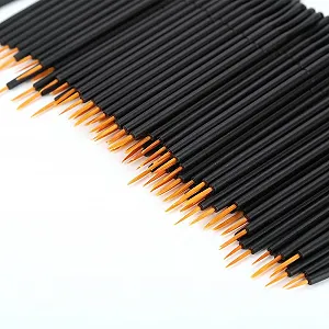 Кисти для подводки глаз одноразовые 100 шт - Фото 1