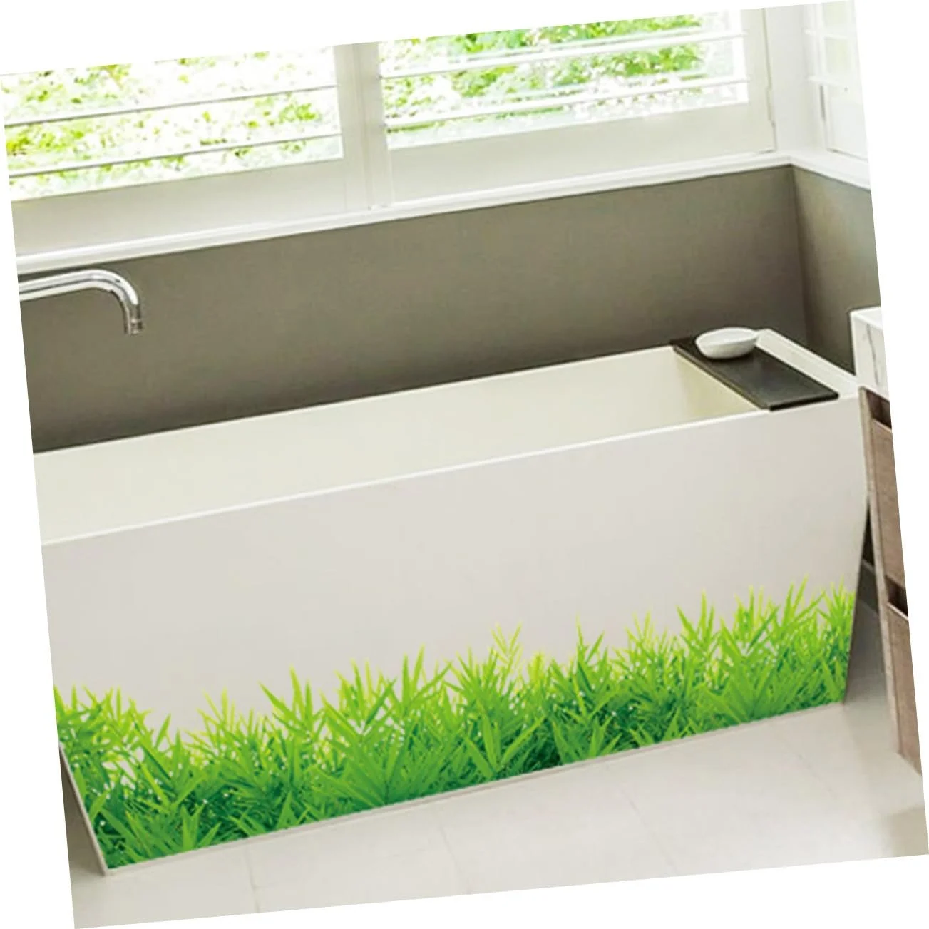 Настінна наклейка Tofficu Green Grass набір 3 шт. самоклейна знімна, фото №7