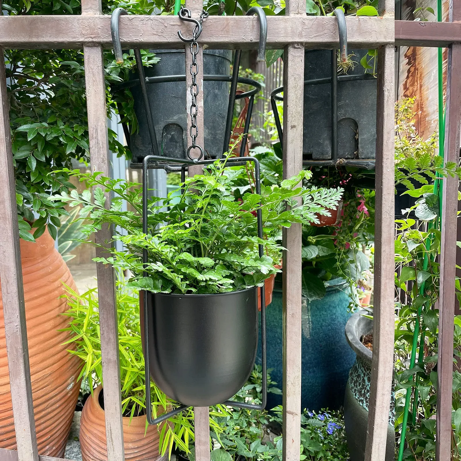 Підвісний кошик Bolo Металевий Декоративний Чорний, фото №6