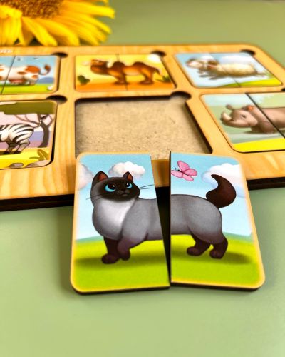 Сортер-пазл Удивительные животные mini [tsi192770-TSI], фото №3