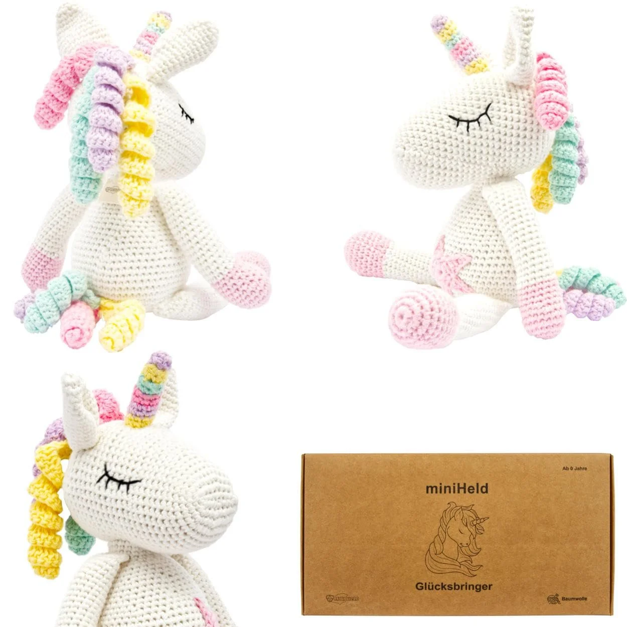 Іграшка miniHeld Обріга шарм єдиноріг ручної роботи бавовна 28 см, фото №2