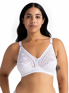 Бралетт Dorina Madeline D1209A кружевной без косточек белый - Фото 1