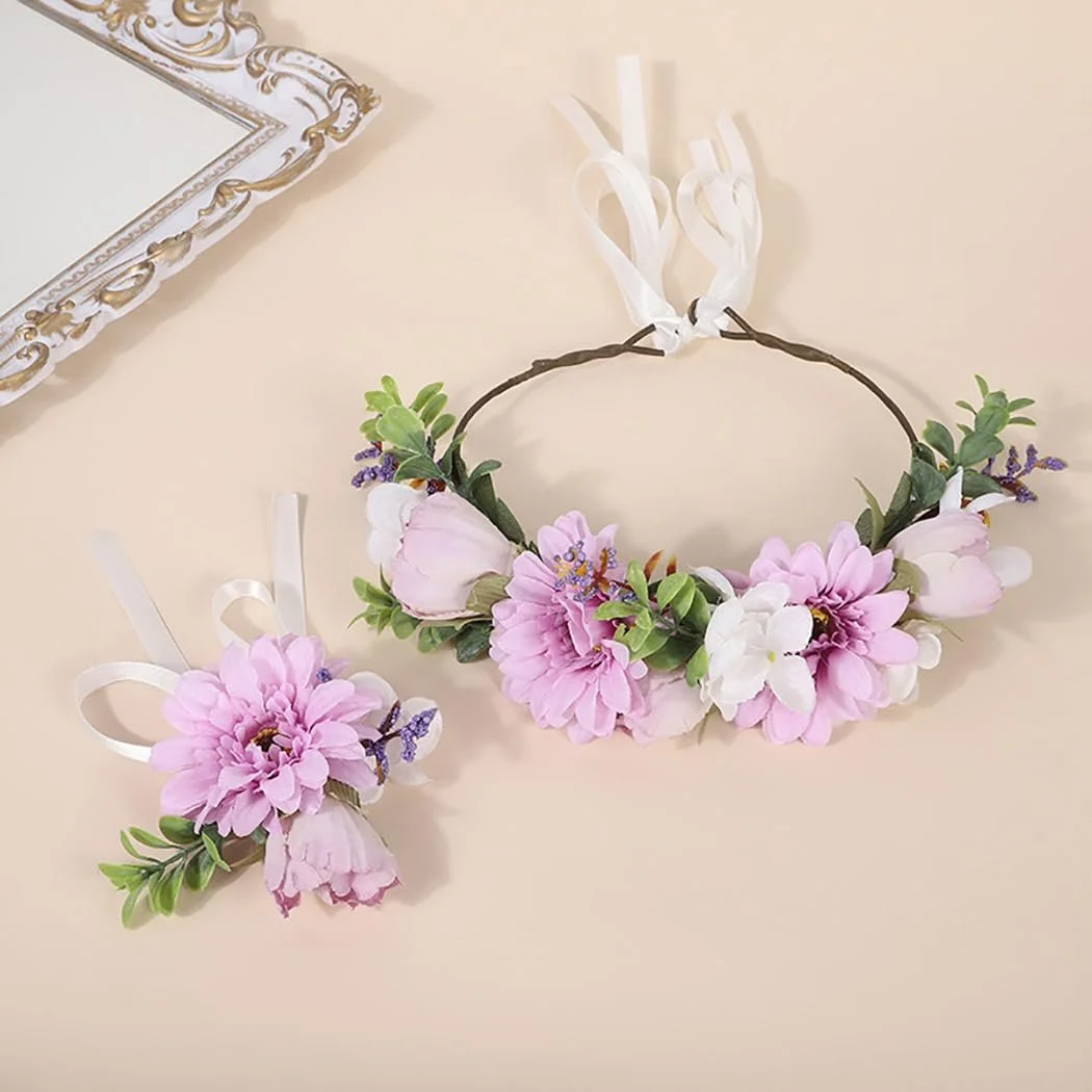 Вінок для волосся IYOU з квітами, фото №4