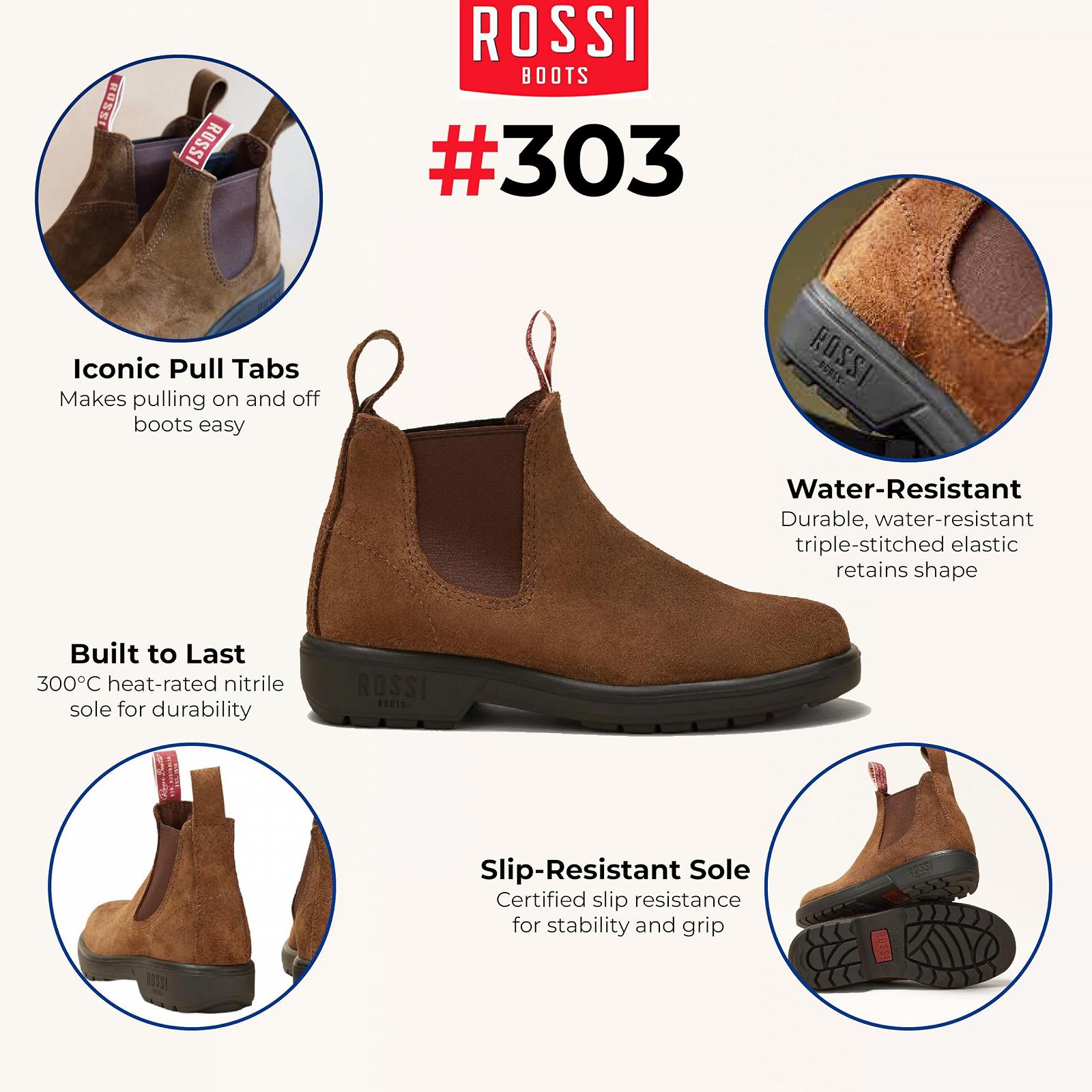 Челси Infinity Leather Rossi Endura 303 Кожаные Унисекс Рабочие Ботинки до Щиколотки, фото №2
