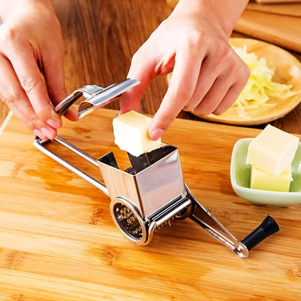 Ручна терка для сиру Haofy Роторна ручна з нержавіючої сталі, фото №6