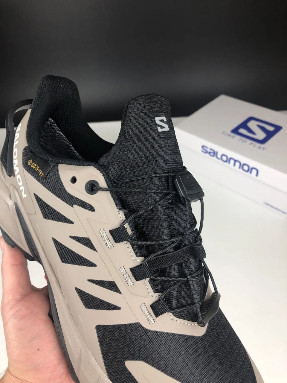 Чоловічі термо кросівки Salomon Supercross 4 Gore-tex бежеві, фото №7 Чоловічі термо кросівки Salomon Supercross 4 Gore-tex бежеві, фото №7