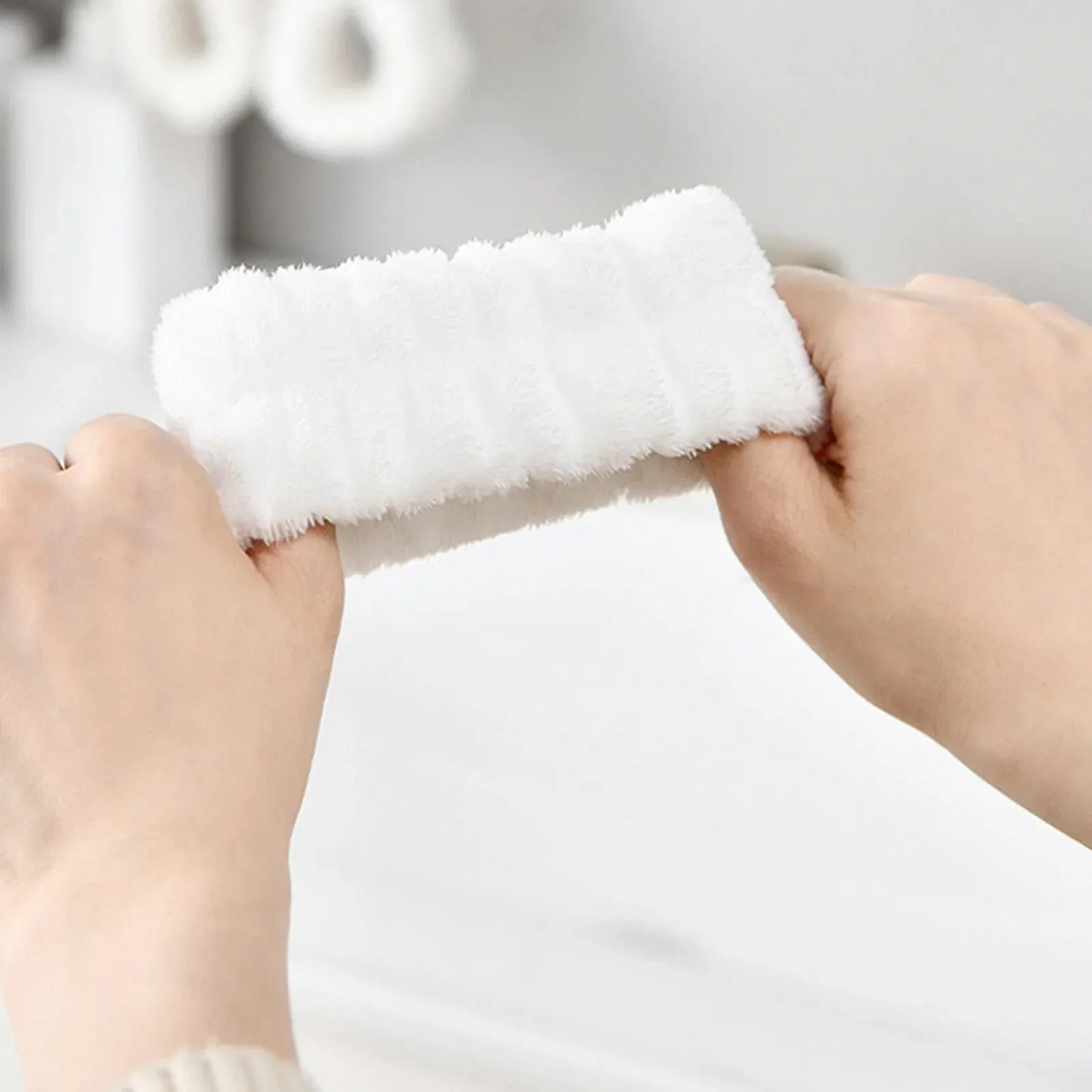 Набір з абсорбуючих браслетів для вмивання обличчя з коралового флісу, фото №3