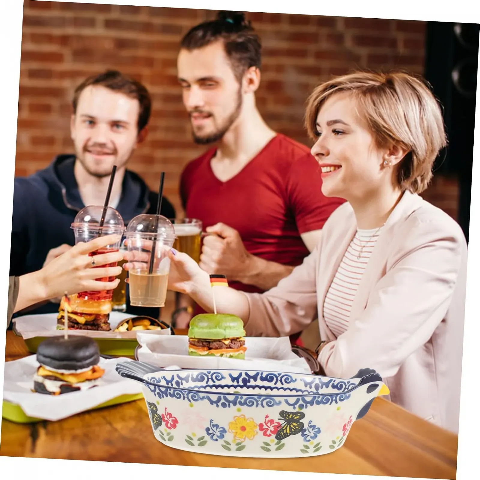 Форма для запікання SOLUSTRE керамічна з подвійними ручками для тортів та м'яса, фото №5