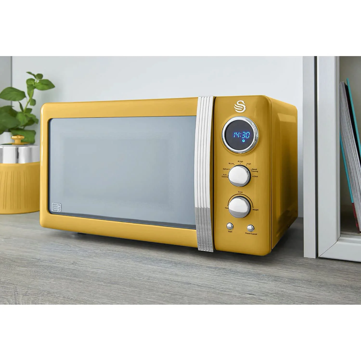 Тостер Swan Retro на 2 скибочки Жовтий, фото №5