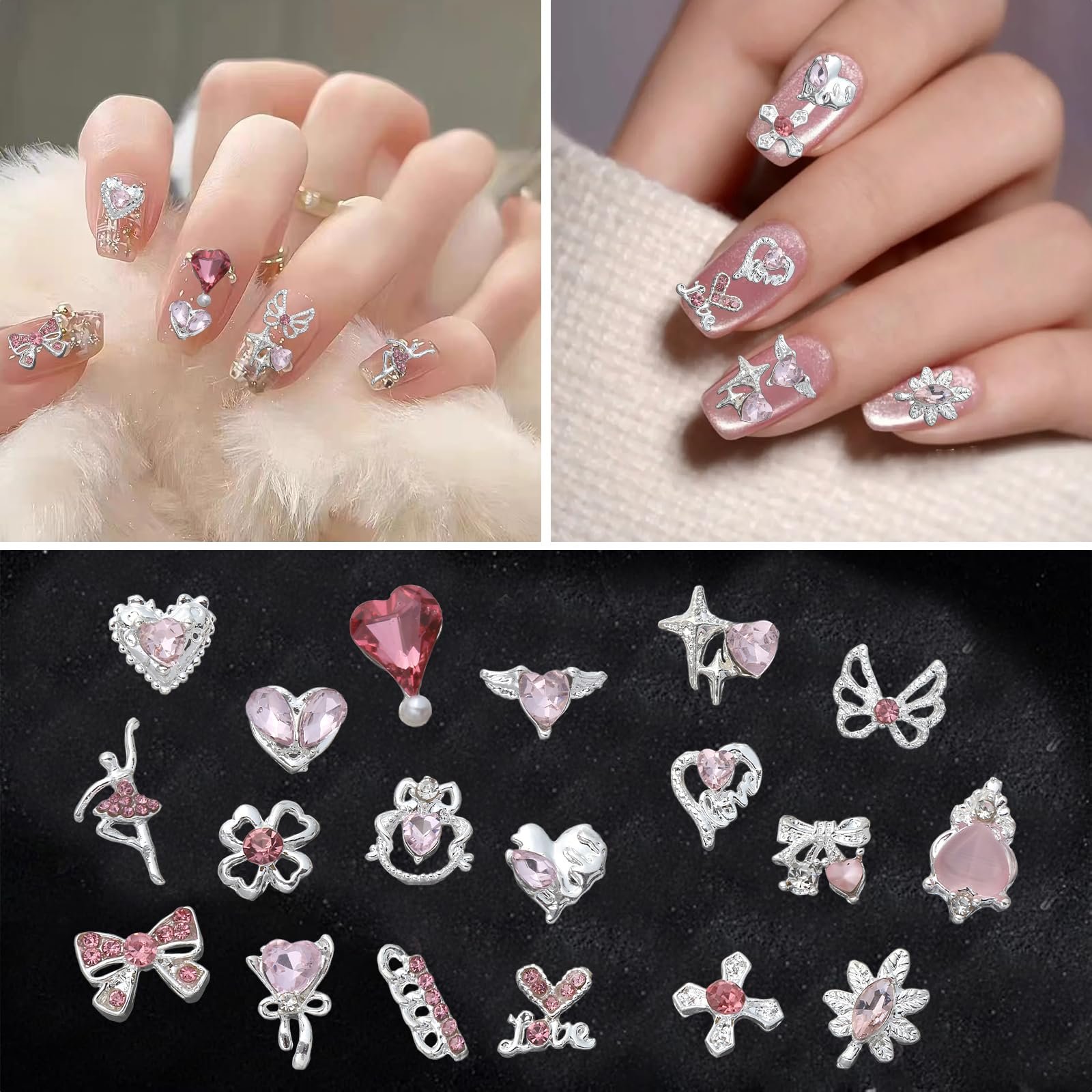 Набір прикрас для нігтів 19 шт, Змішані, фото №3