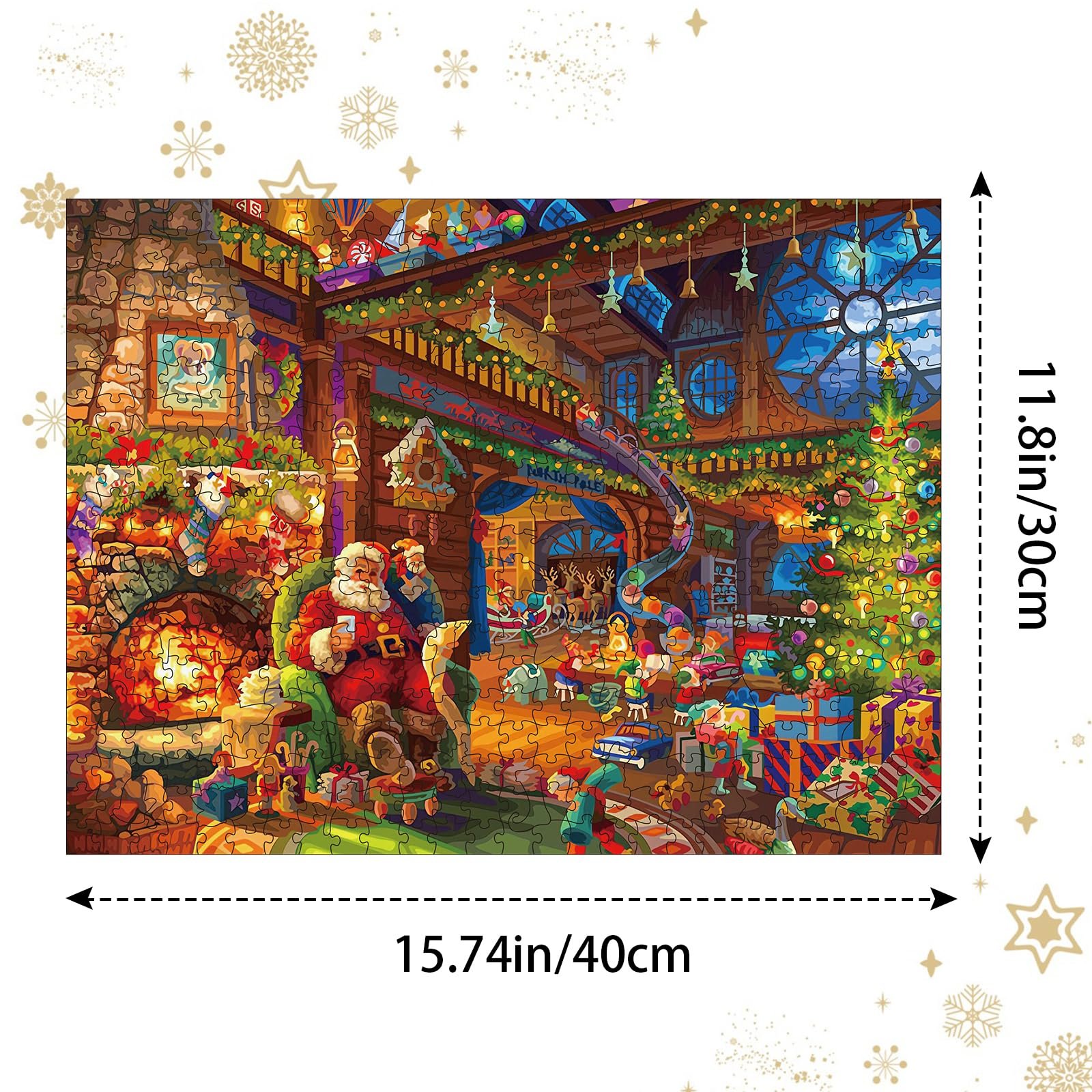 Деревянный пазл Christmas 500 элементов Уникальная форма животных (30 x 40 см), фото №4