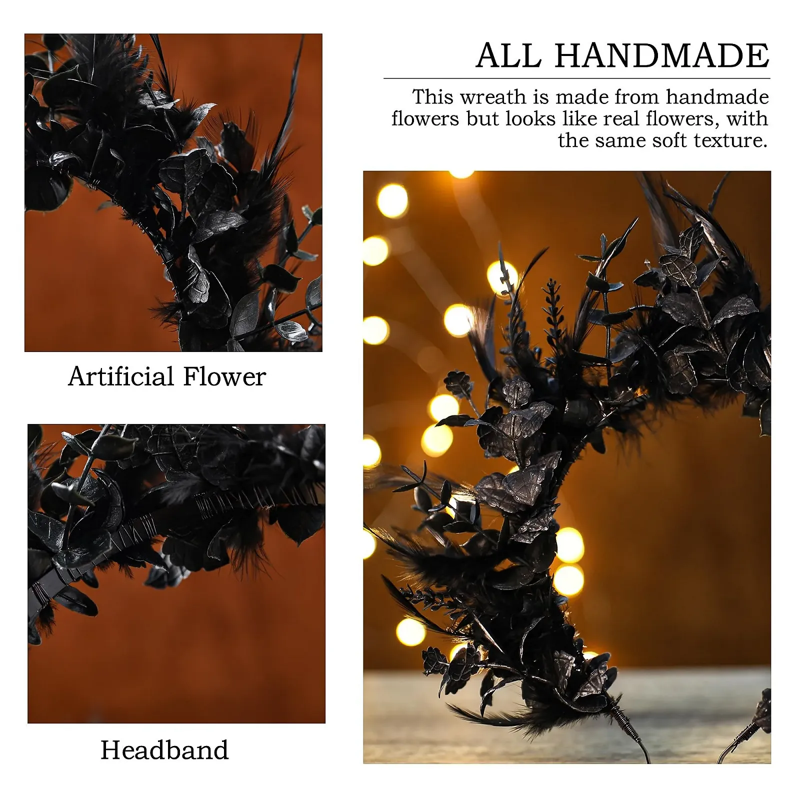 Вінок-німб MOSTORY Gothic Flower для жінок, фото №4