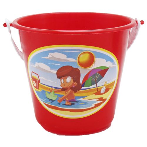Ведро детское Пляжные развлечения красный [tsi202607-TSI], фото №1