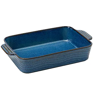 Керамическая форма для запекания Poecer 2000 мл квадратная фарфоровая с ручками Blue - Фото 1