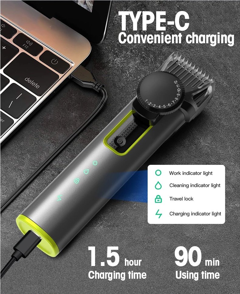 Триммер Youpin 4in1 Men's Beard Trimmer Set для стрижки волос и бороды, фото №14