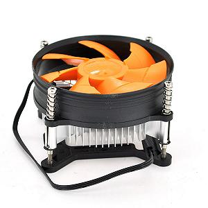 Кулер процесорний LGA 775/1156/1155 i3 i5 2200prm 220gr-Heatsink up to I7 Cpu 92-mm, 3-pin, orange - Фото 1