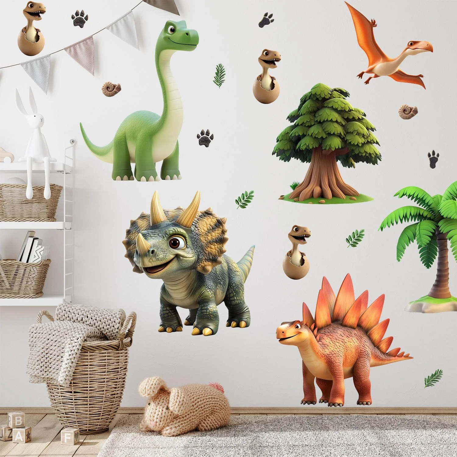 Наклейки на стену Динозавры 4 листа 36 штук, фото №5