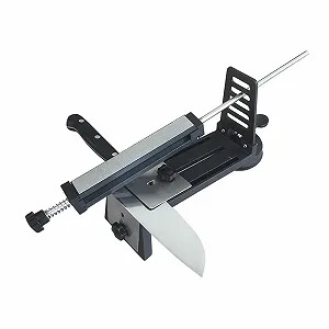 Точило для ножів професійна з нержавіючої сталі з регулюванням кута та набором каменів (A) - Фото 1