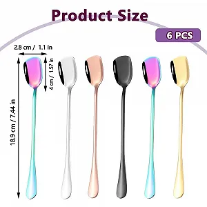 Ложка Latte Macchiato Цветная из нержавеющей стали, набор 6 штук synthetic.ua - Фото 1