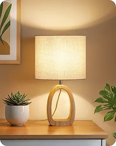 Настільна лампа Modern Wooden Bedside Lamp ZME07TLD05N1 E27 2700K Beige - Фото 1