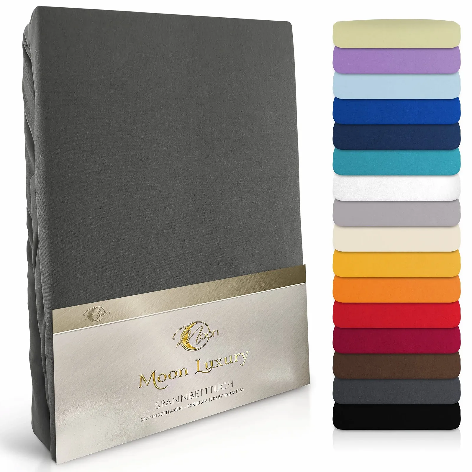 Простыня на резинке трикотажная MOON-Luxury Jersey 120x200 - 120x220, фото №1 Простыня на резинке трикотажная MOON-Luxury Jersey 120x200 - 120x220, фото №1