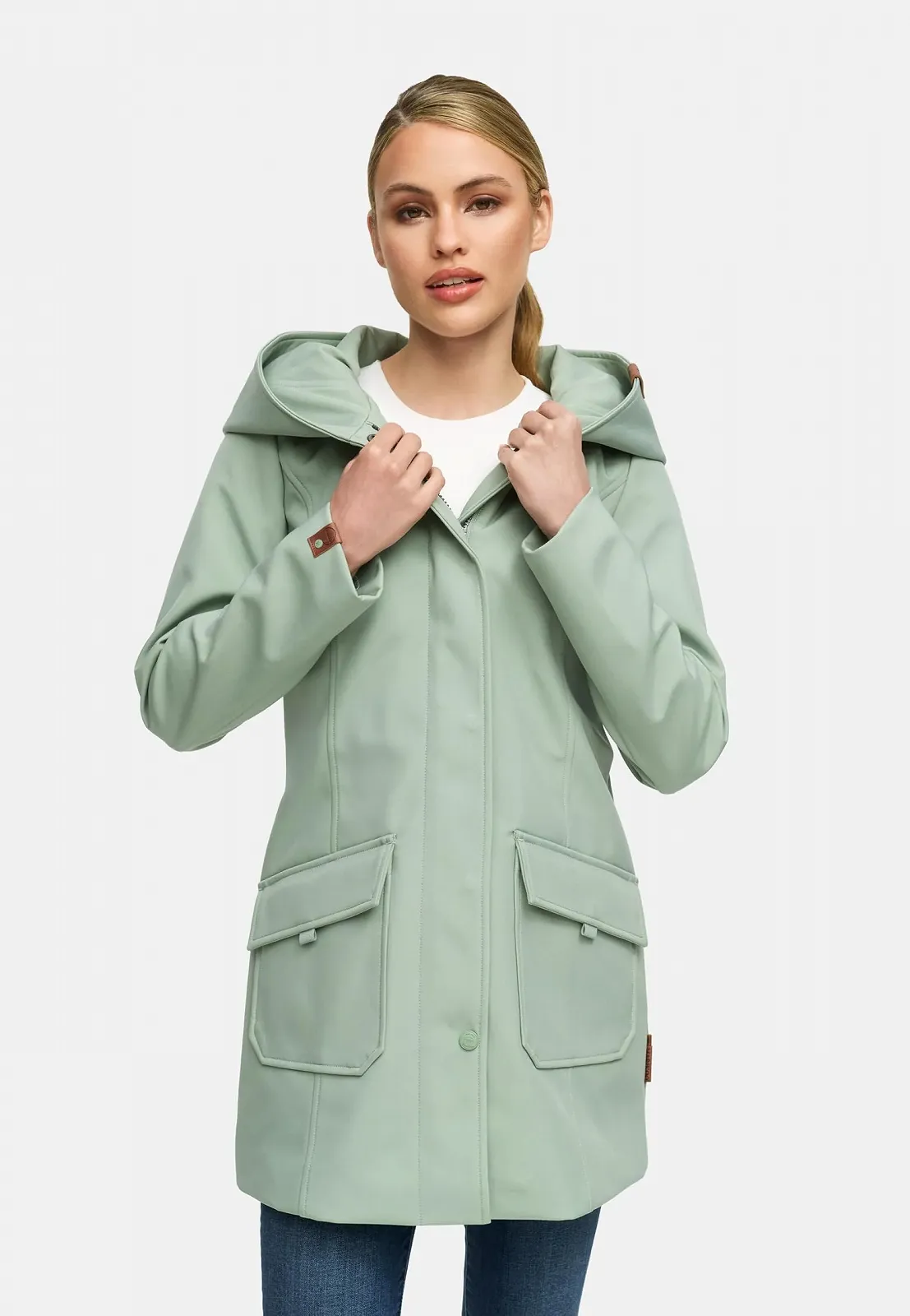 Перехідна куртка Marikoo Mayleen Жіноча Куртка Softshell Водонепроникна дихаюча з капюшоном, фото №7 Перехідна куртка Marikoo Mayleen Жіноча Куртка Softshell Водонепроникна дихаюча з капюшоном, фото №7