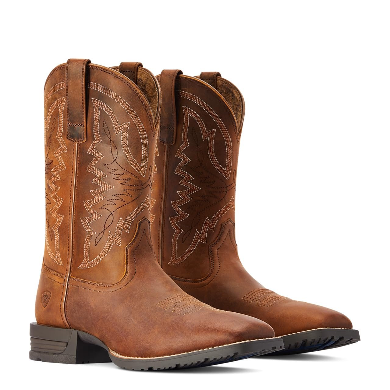 Чоботи Western ARIAT Hybrid Ranchwor X50 Cushion шкіряні коричневий/синій, 42 EU, фото №6
