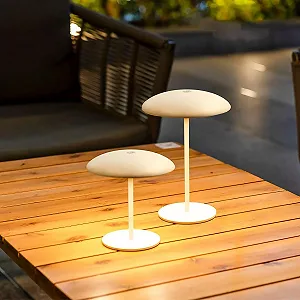 Портативная настольная лампа newgarden SARDINIA Warm LED на аккумуляторе 30 см, белая synthetic.ua - Фото 1