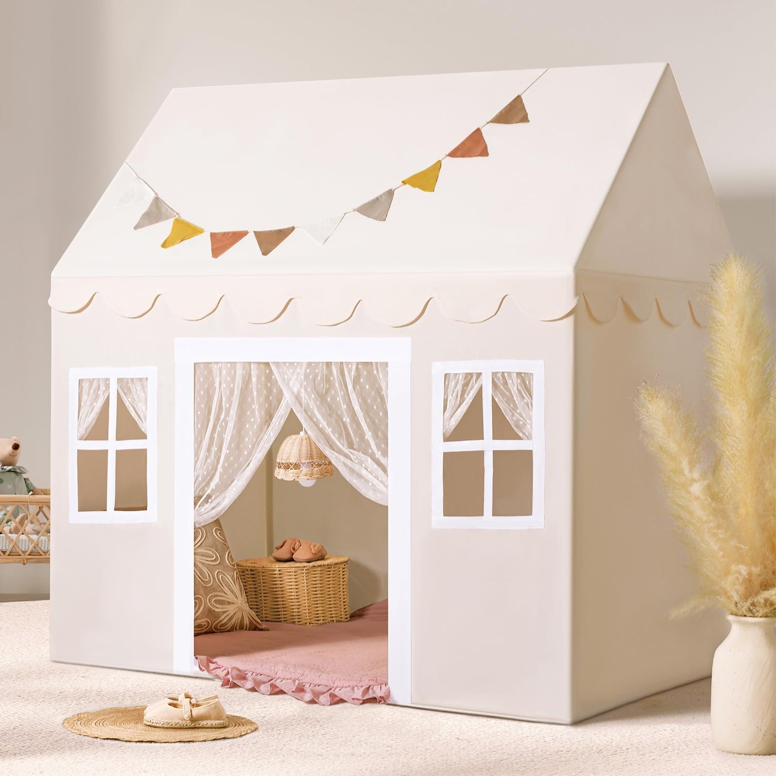Тент Tiny Land игровой детский для помещений с ковриком и огоньками, фото №1