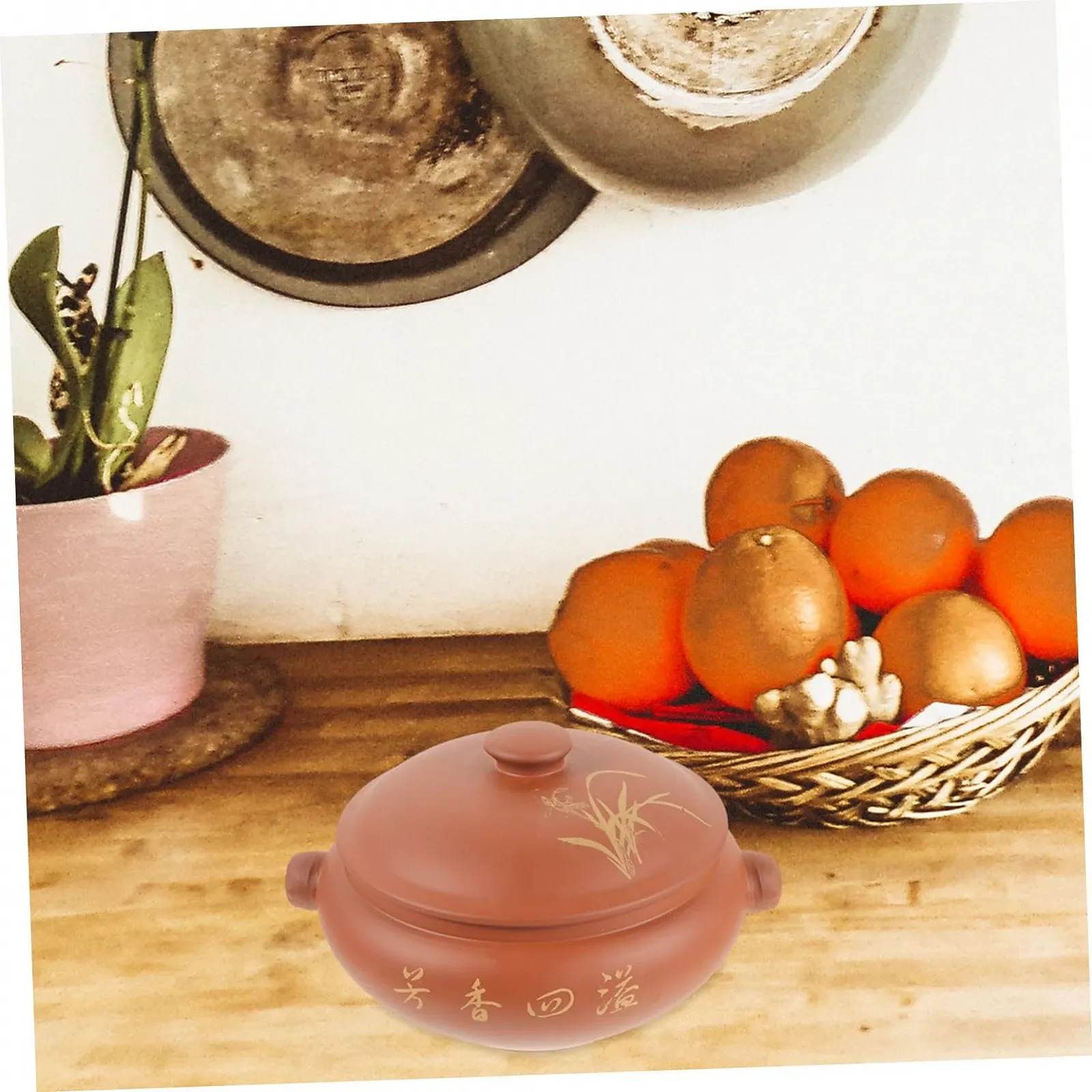 Пароварка и суповой горшок SHOWERORO керамический с крышкой традиционный стиль, фото №9