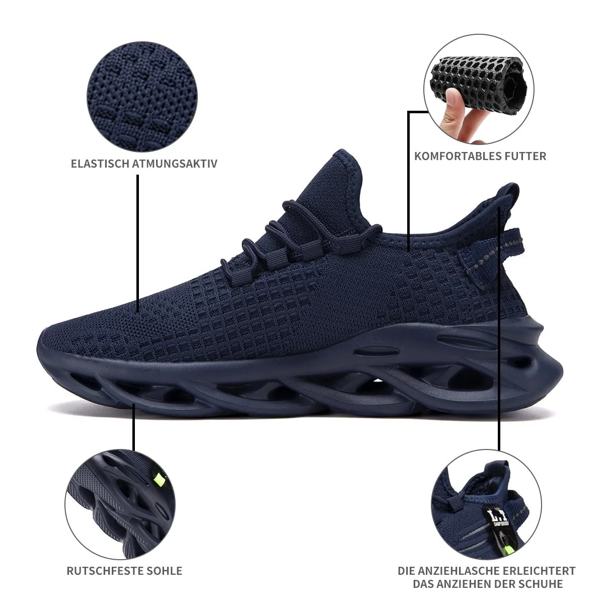 Кросівки чоловічі ZDFQLGV для бігу, спортивні, для ходьби, дихаючі, фото №3