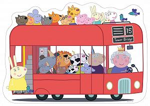 Купить Пазл Ravensburger Peppa Pig London Bus Giant Shaped Floor 24pc - Фото 1 Пазл Ravensburger Peppa Pig London Bus Giant Shaped Floor 24pc - Фото 1