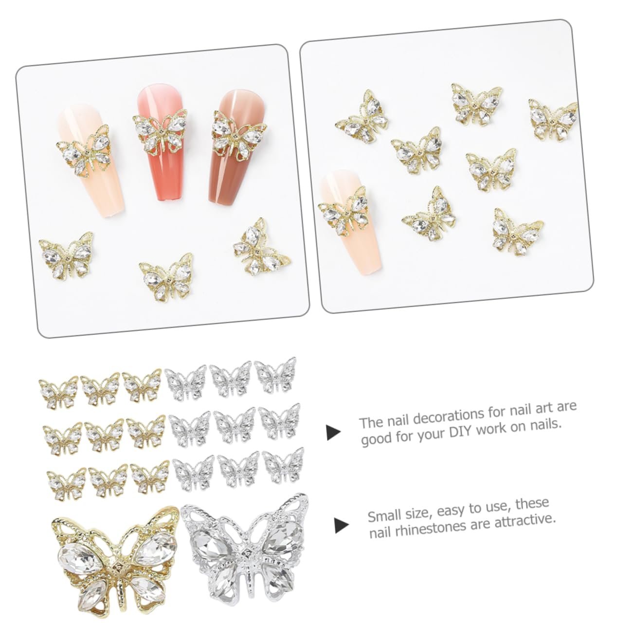 Украшения для ногтей Бабочки 20шт, фото №6