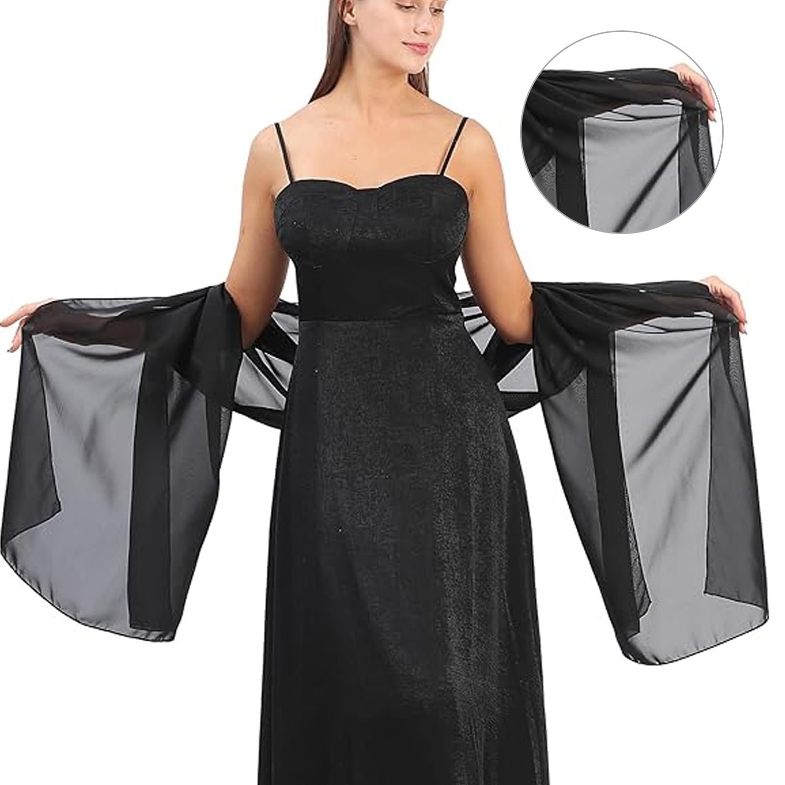 Платок Шифоновый Легкий для Вечернего Платья Женский Sheer Soft, фото №1