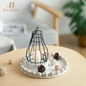 Круглый декоративный поднос Hanobe Деревянный, с искусственным жемчужным краем цена на synthetic.ua - Фото 1 Круглый декоративный поднос Hanobe Деревянный, с искусственным жемчужным краем synthetic.ua - Фото 1