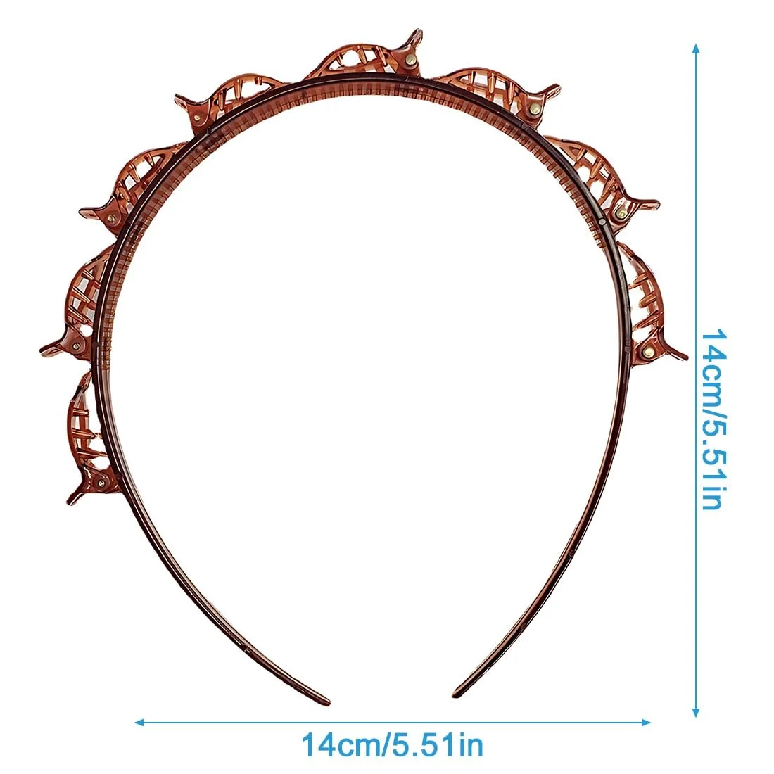 Обруч-помічник для зачіски з кліпсами, фото №2