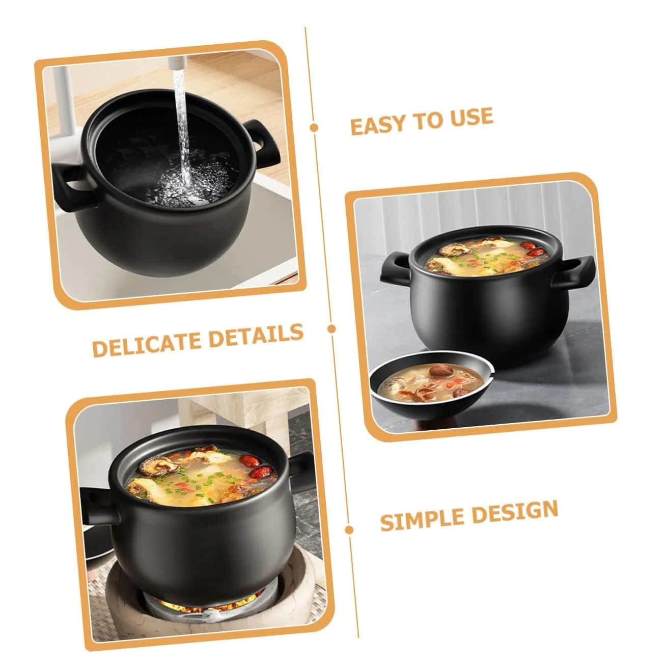 Кастрюля Cabilock керамическая с антипригарным покрытием 3,6 л, фото №6 Кастрюля Cabilock керамическая с антипригарным покрытием 3,6 л, фото №6