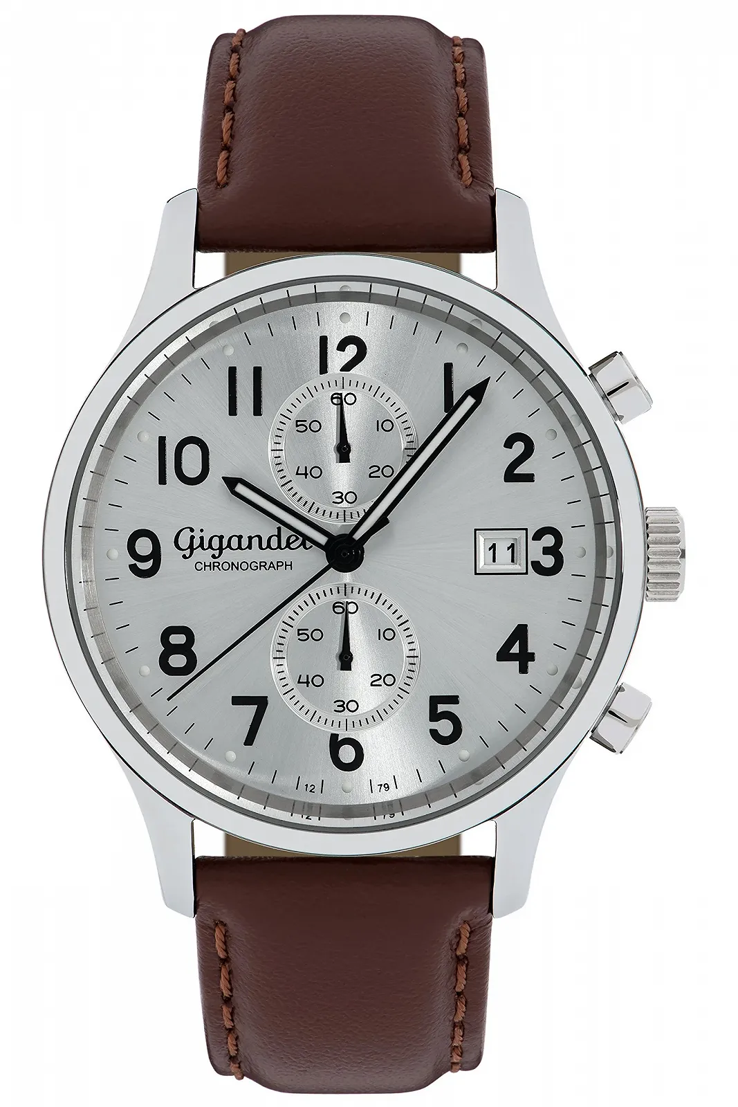 Мужские Аналоговые Часы Gigandet Skyscraper G49-002, Хронограф, Кварцевый, Серебряный, Коричневый, фото №9 Мужские Аналоговые Часы Gigandet Skyscraper G49-002, Хронограф, Кварцевый, Серебряный, Коричневый, фото №9