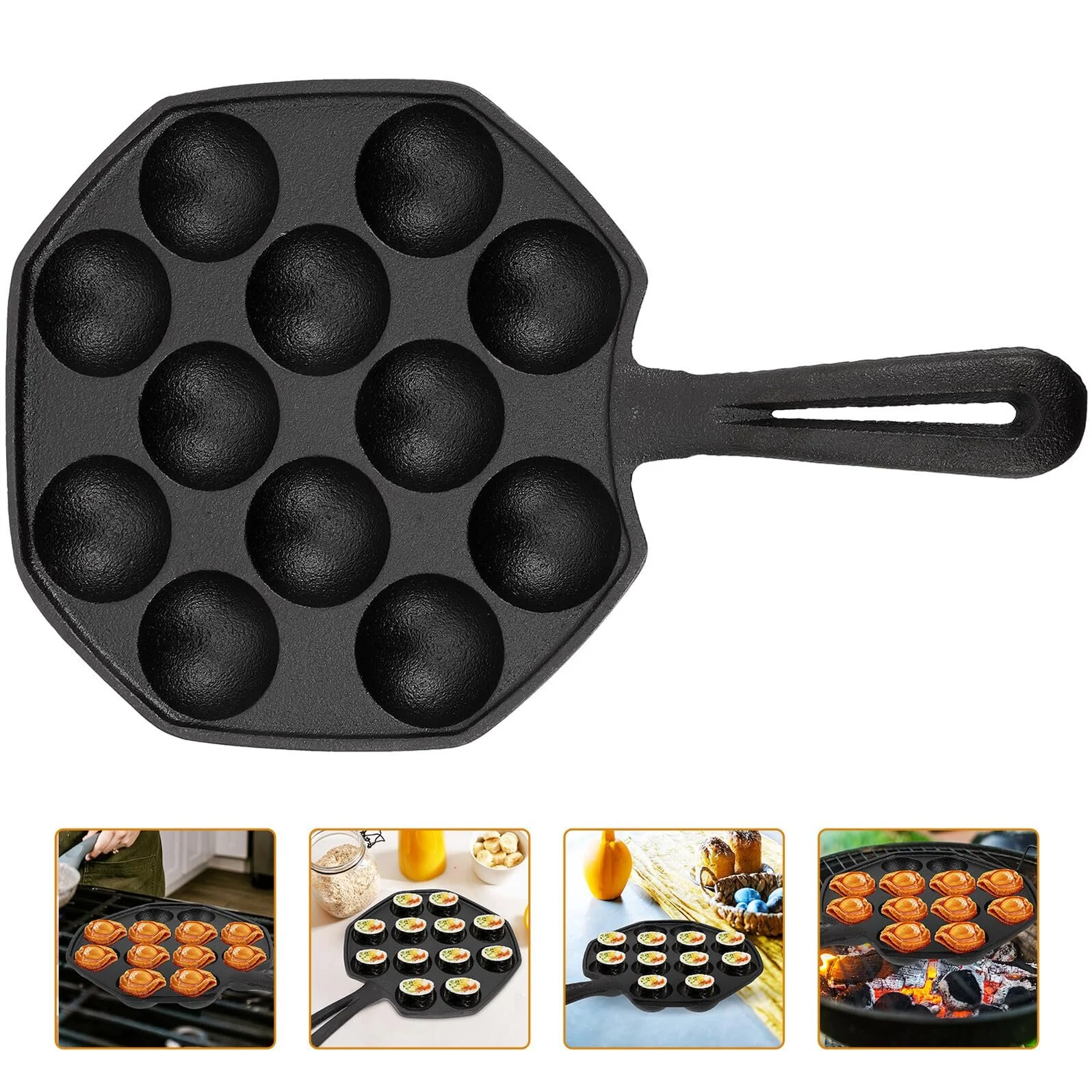 Форма для запікання равликів Homoyoyo чавунна на 12 отворів з аксесуарами, фото №7