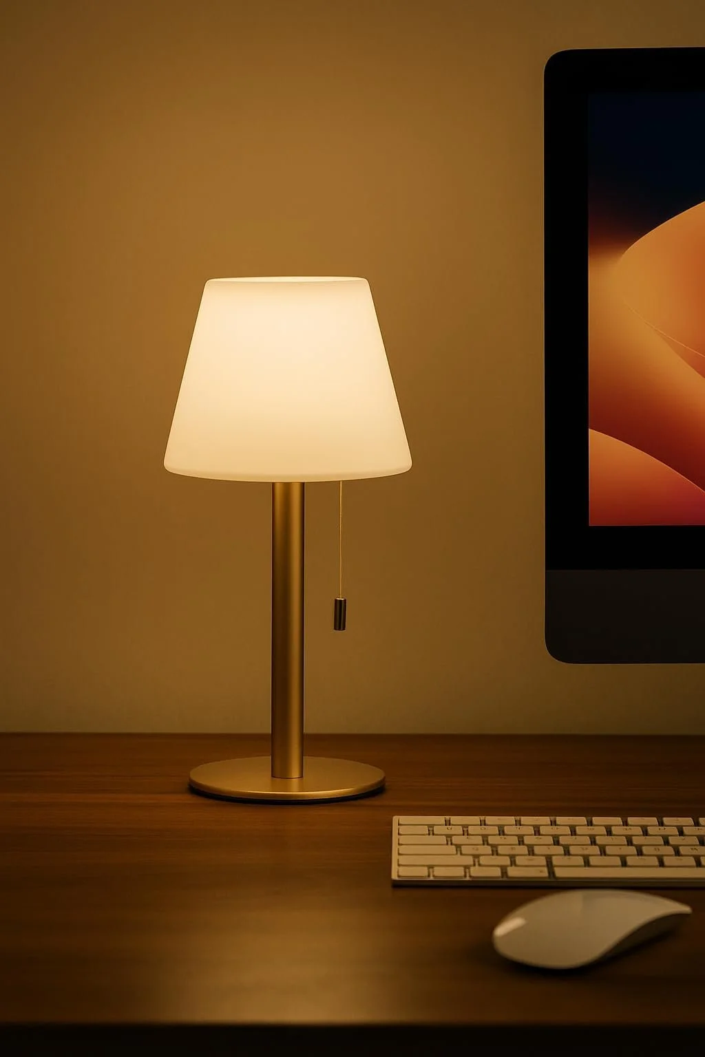 Настільна лампа Luxus Billy H30 x Ø12 LED Акумуляторна Gold, фото №2