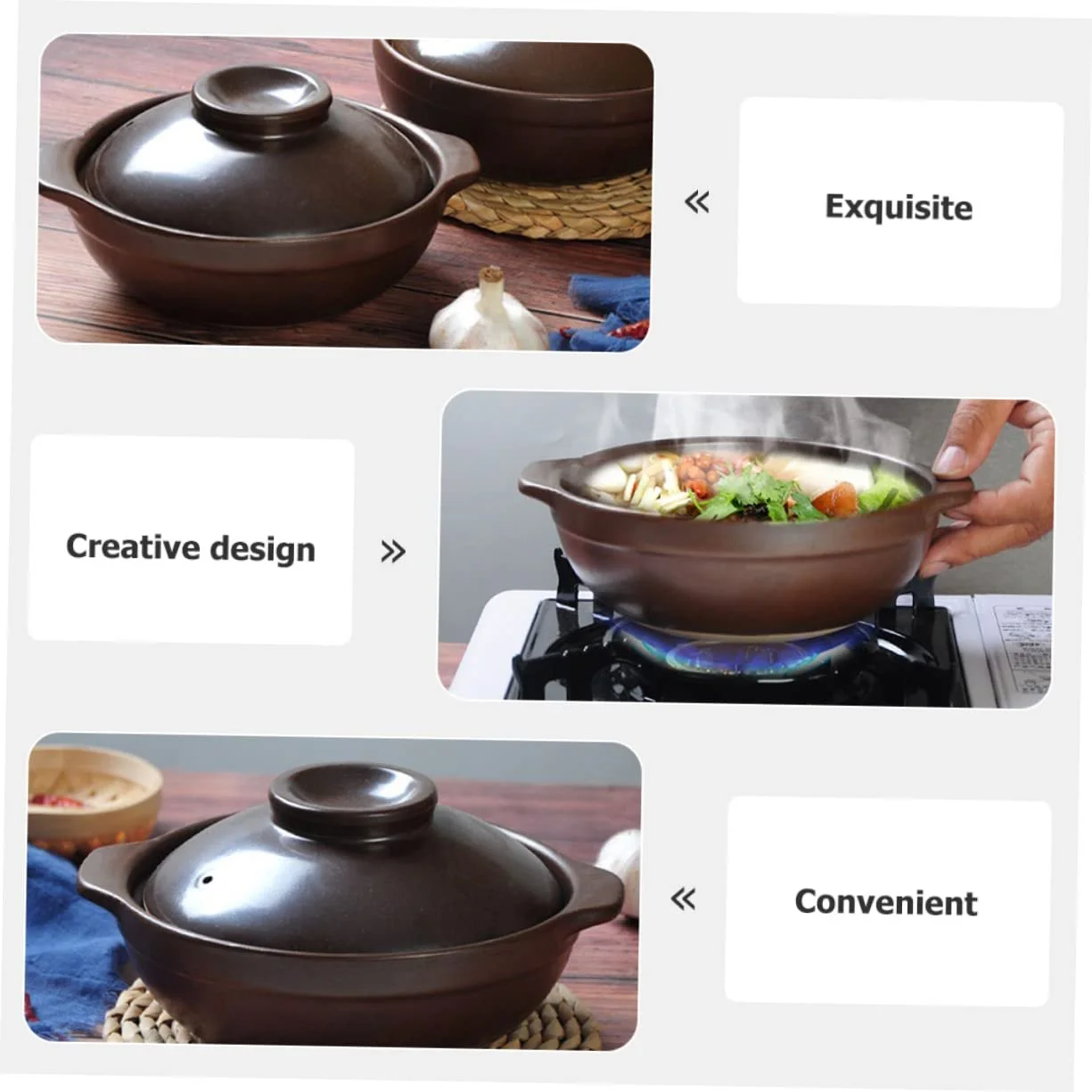 Каструля керамічна для рису та пасти з двома ручками Біла, фото №6 Каструля керамічна для рису та пасти з двома ручками Біла, фото №6